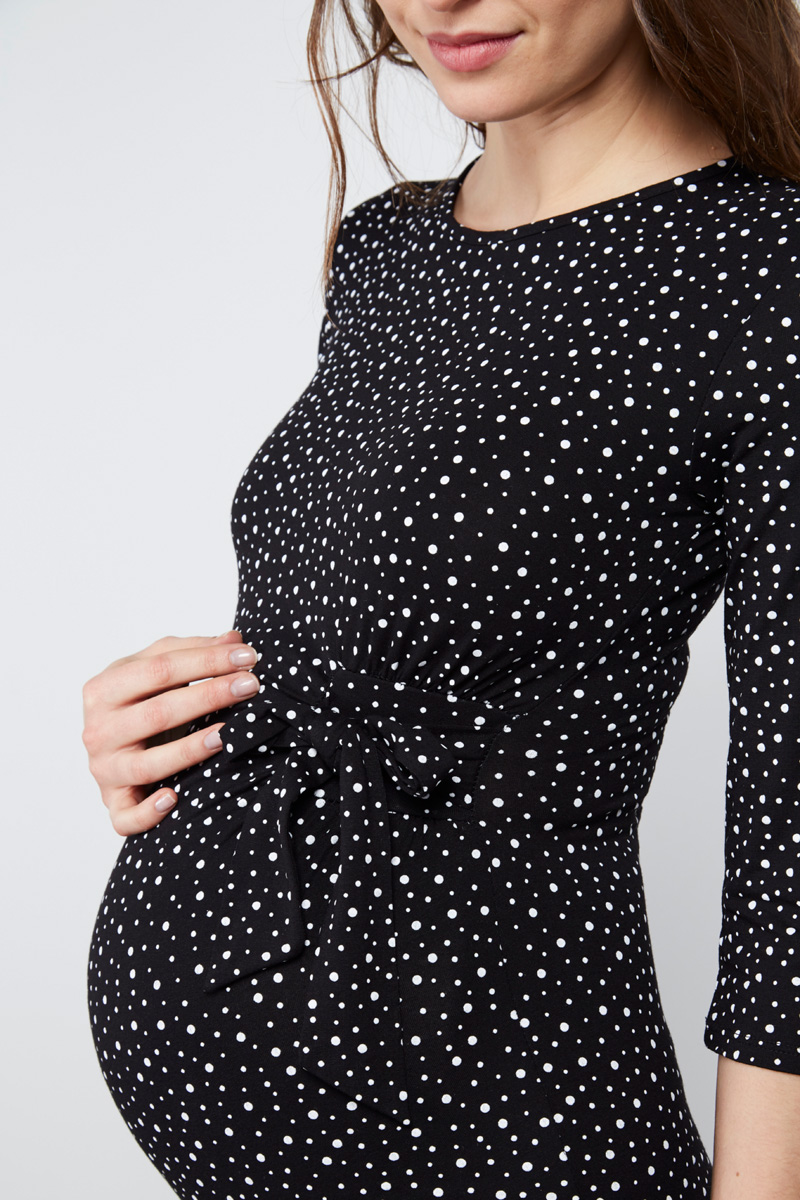 Robe noire à pois #maternityIRL sur Showroomprivé.
