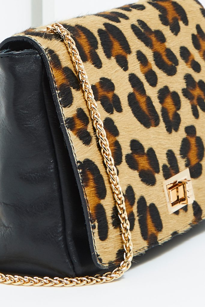collectionIRL sac bandoulière léopard en cuir