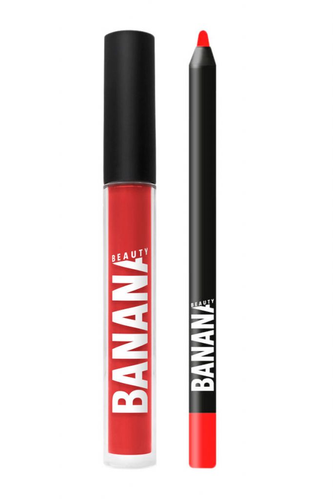Banana Beauty rouge à lèvres et crayon à lèvres